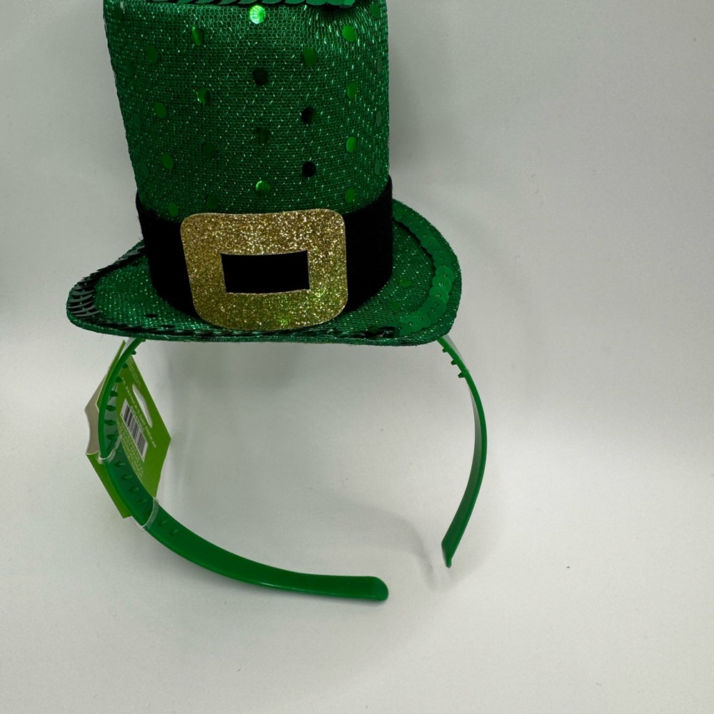 Green Sequin St. Patrick's Day Leprechaun Hat Headband